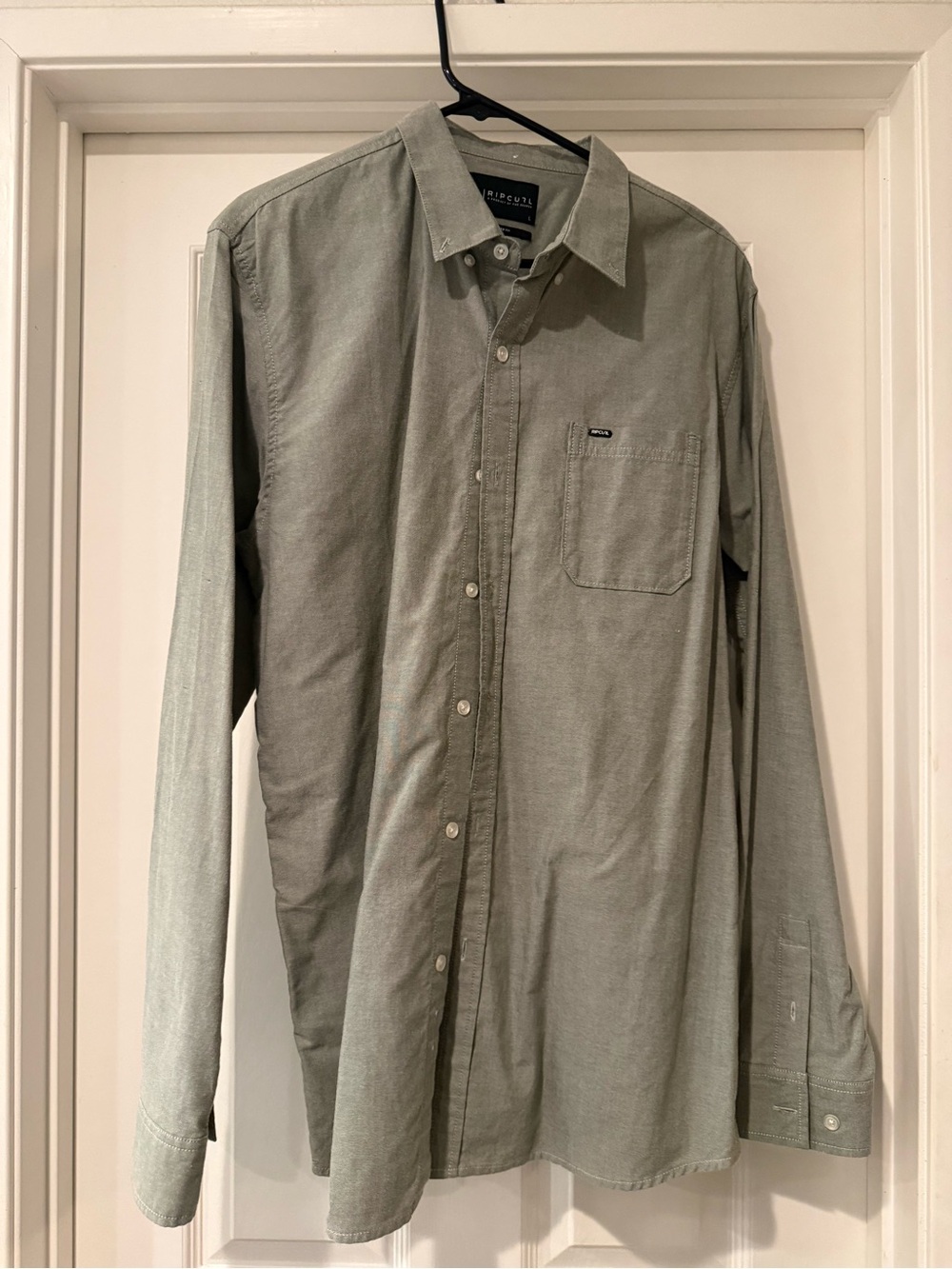 Rip Curl Men's Olive Green Casual Button-Down Shirt